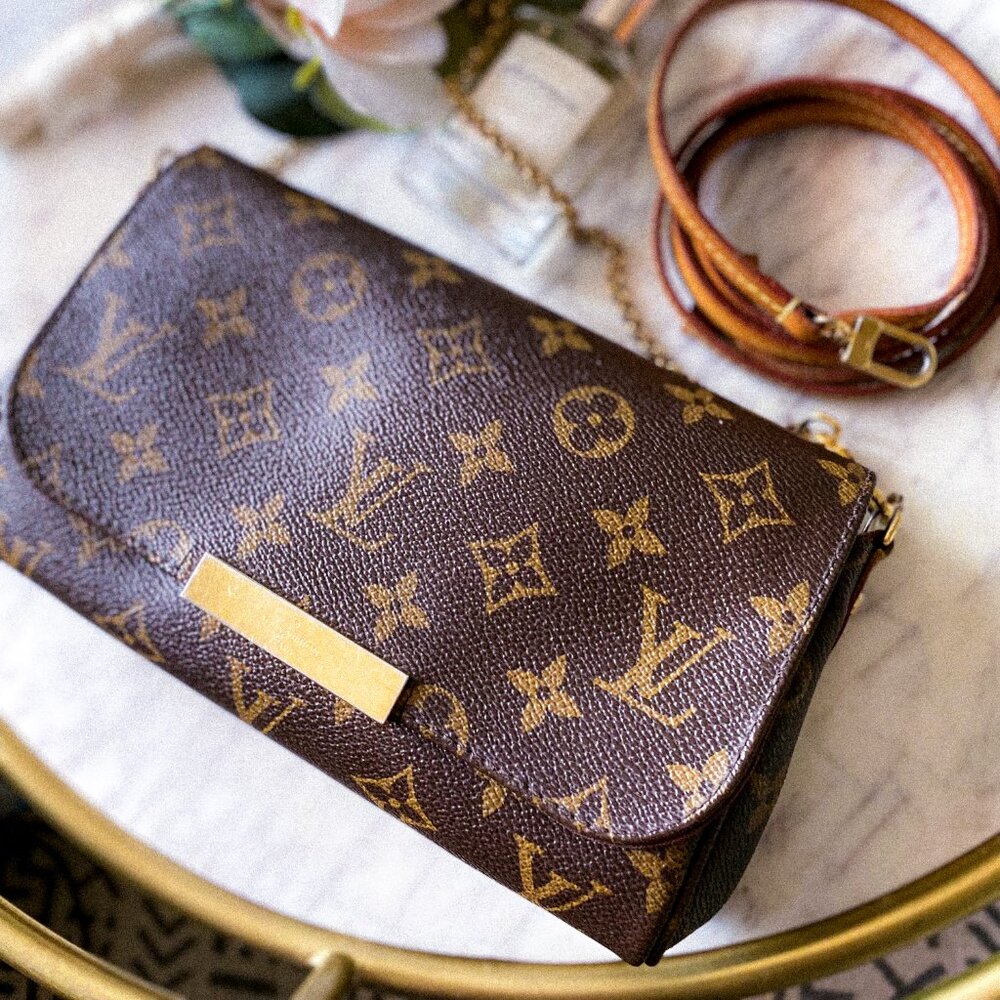Y2K 90s Louis Vuitton Monogram Favorite PM Mini Clutch Shoulder Bag COA Dust Bag - Picture 5 of 13